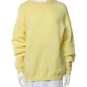 Acne Yellow Crew Neck Sweater